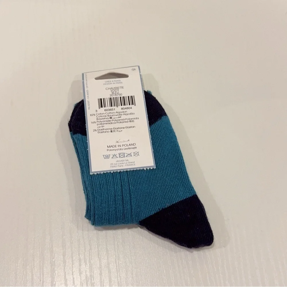 2 Pairs of Jacadi Cotton Blend Winter Socks Multi Sizes NWT